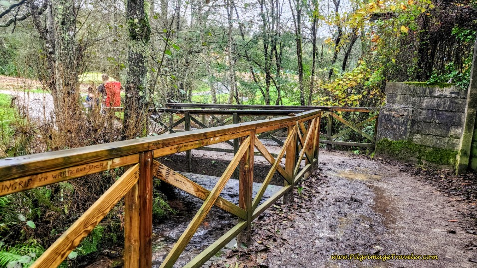 Cross the Río Sionlla on a Footbridge