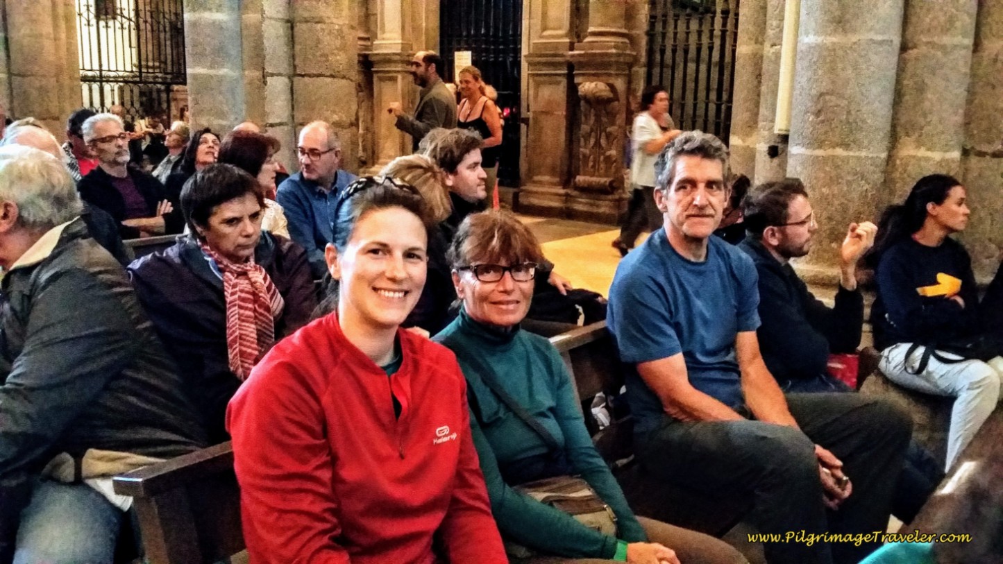 Saskia, Glyvia and Rich in the Cathedral of Santiago de Compostela