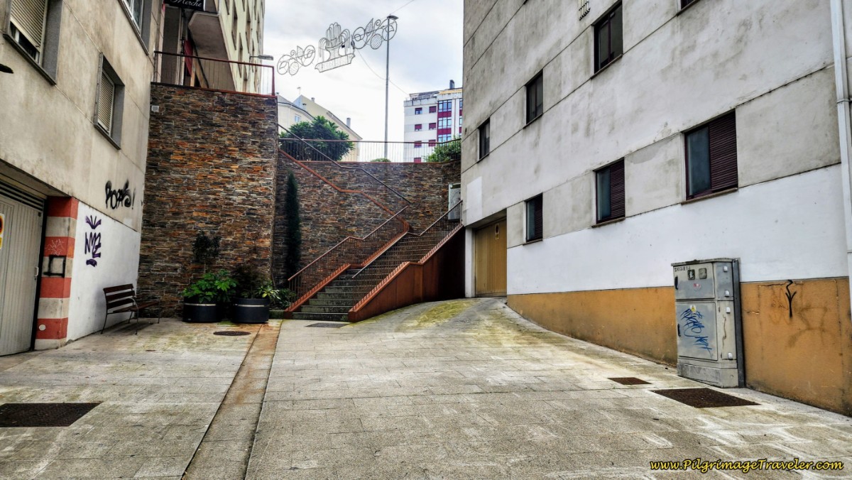 The Rúa da Chanca Ends at Stairway