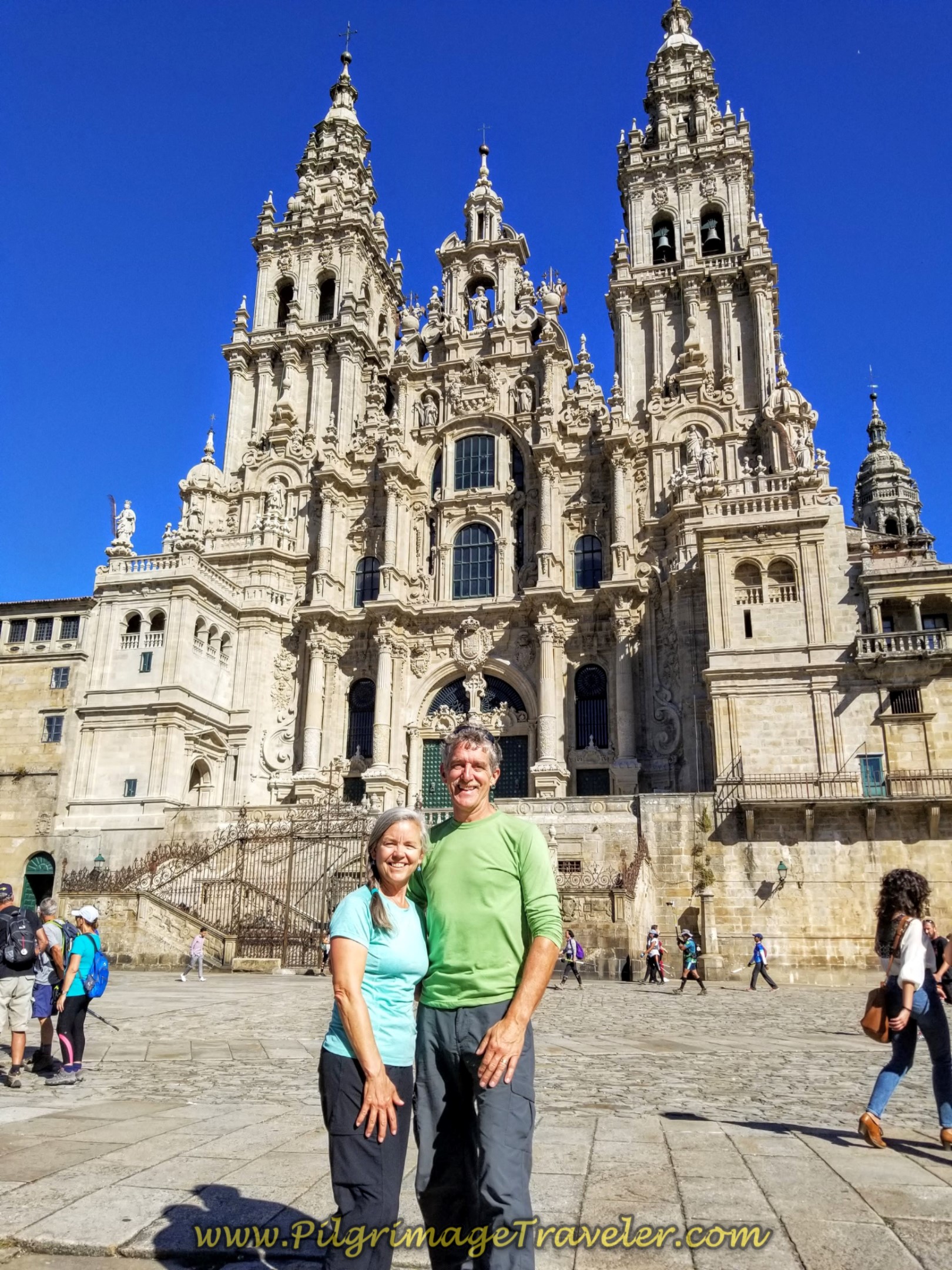 Rich and Elle at the Cathedral of Santiago de Compostela Rich and Elle at the Cathedral of Santiago de Compostela