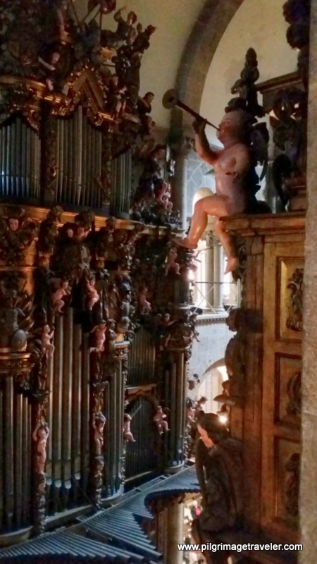 Cherub on Cathedral Organ, Santiago de Compostela, Spain