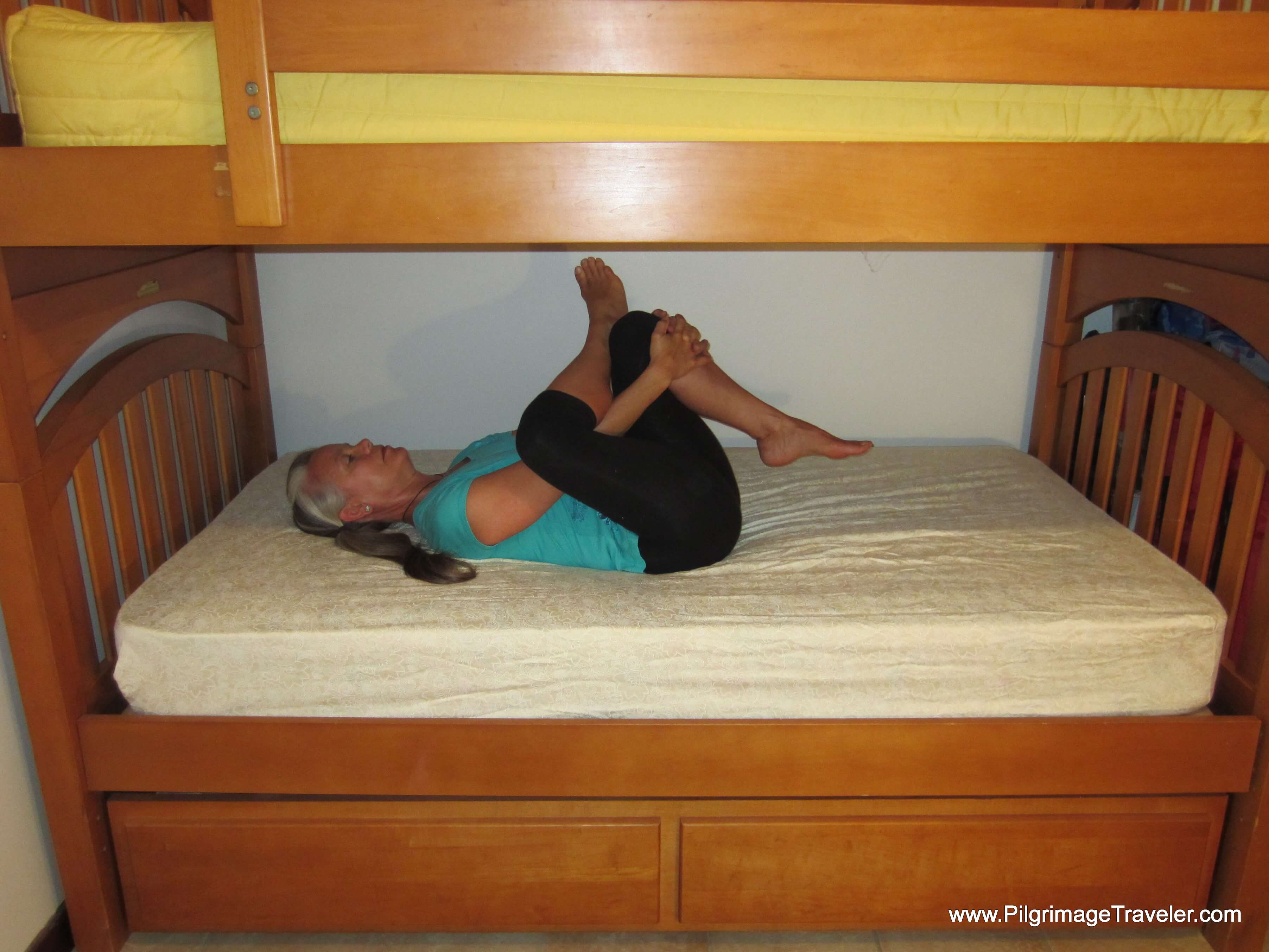 Bunk Bed Yoga Stretches for the End of Your Camino Day