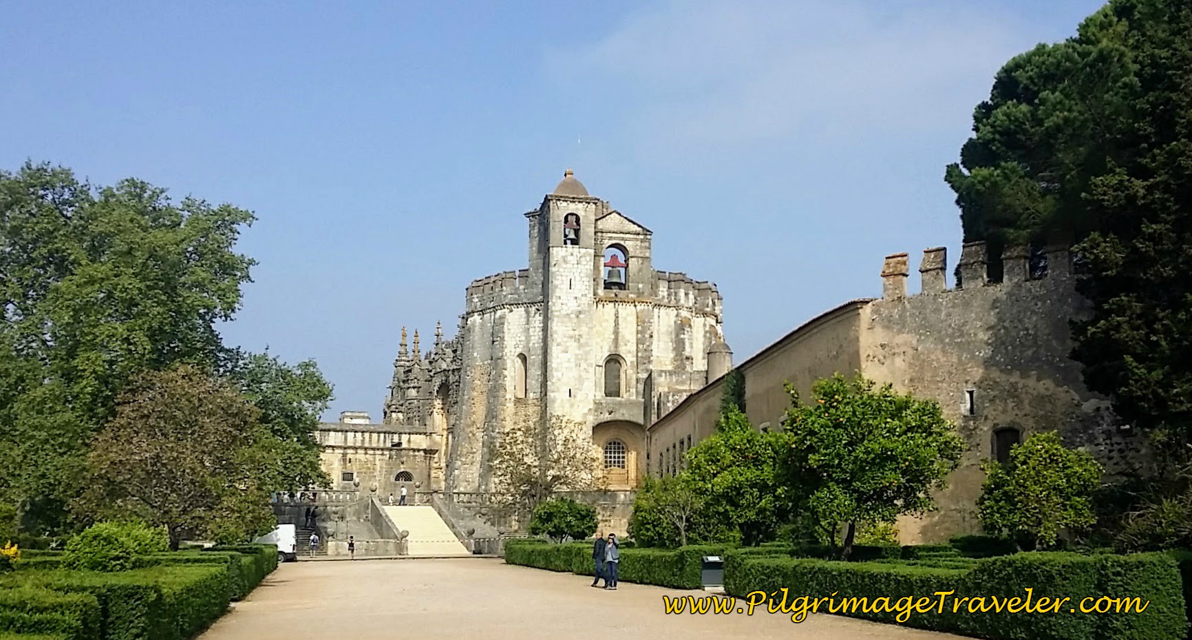The Stunning Knight's Templar Church inside the Fortress at Tomar, Portugal, an interesting stop on the Camino Portugués