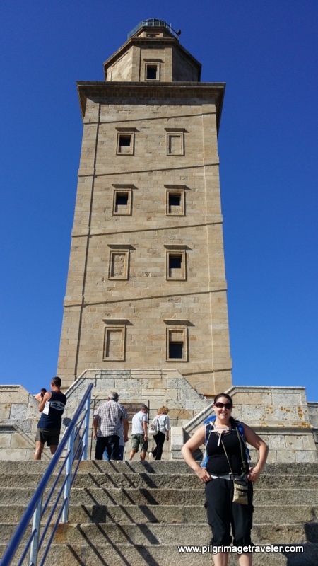 The Entrance Steps of the Tower of Hercules, La Coruña, Galicia, Spain