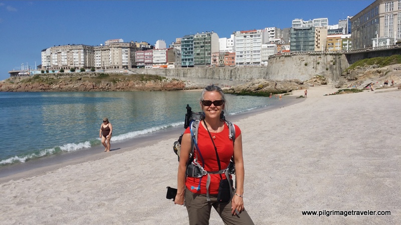 Playa del Orzán, La Coruña, Galicia, Spain