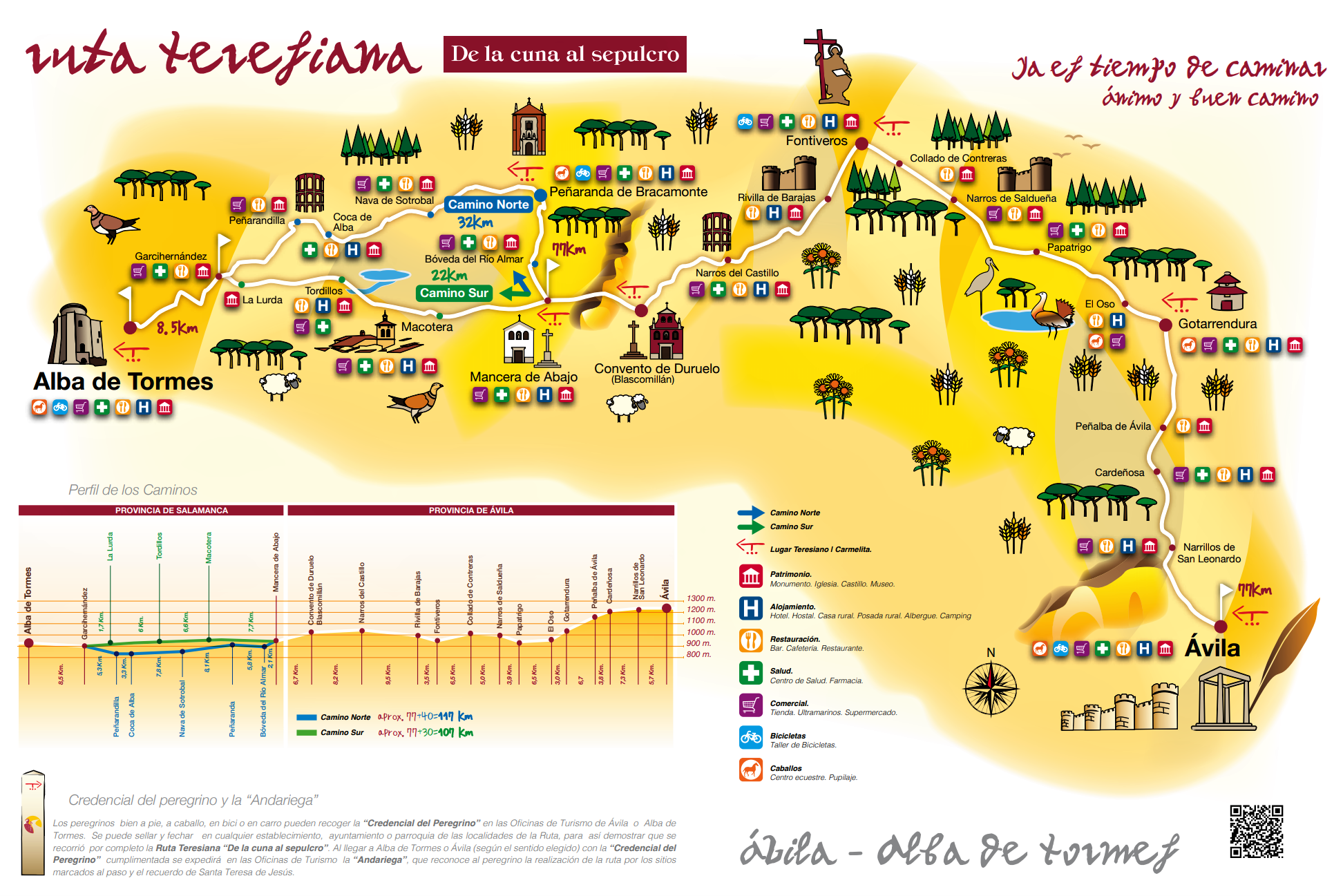Tourist Map of the Camino Teresiano