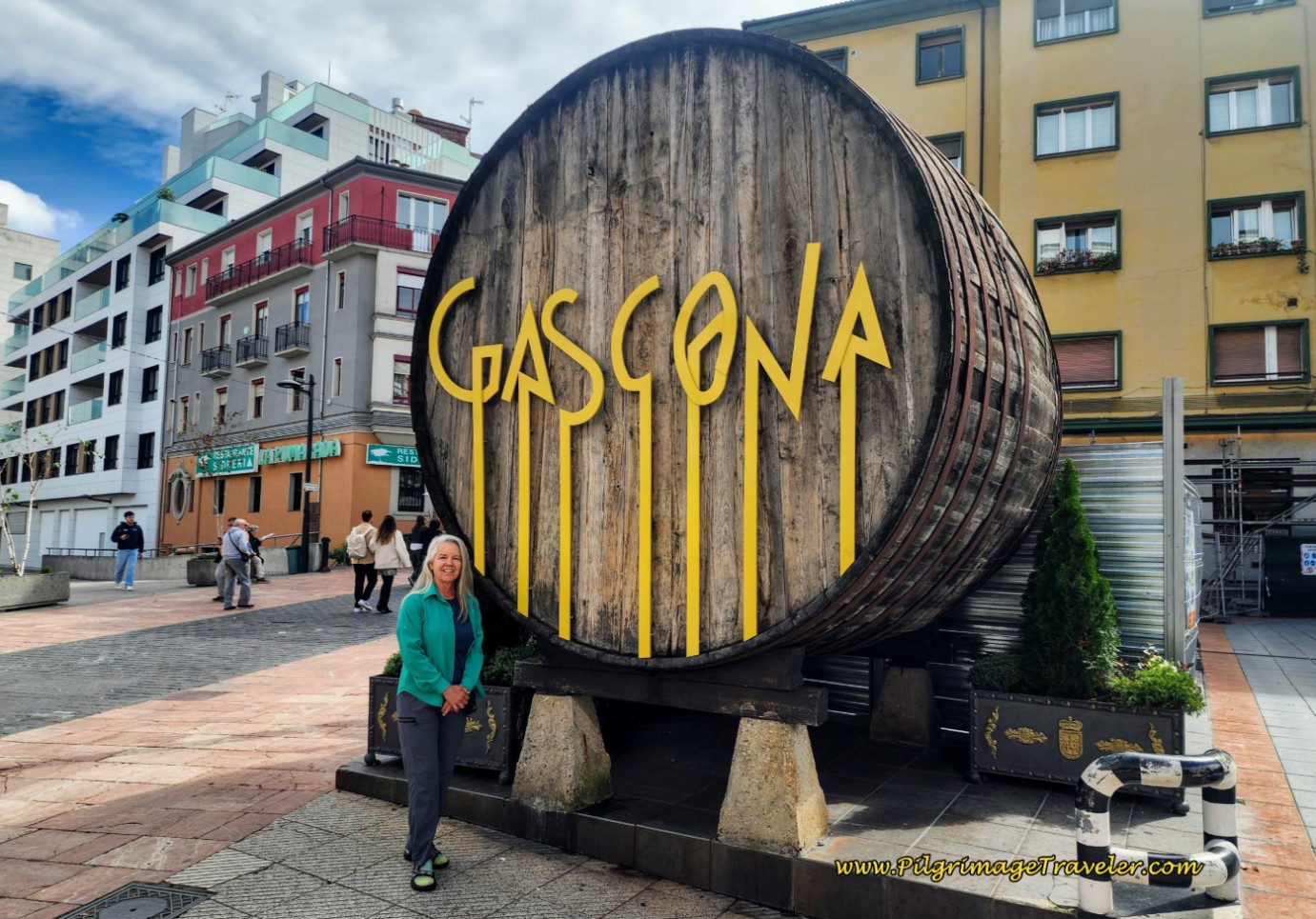 That's Me, Elle, at the Cider Barrel Landmark, Oviedo, Spain