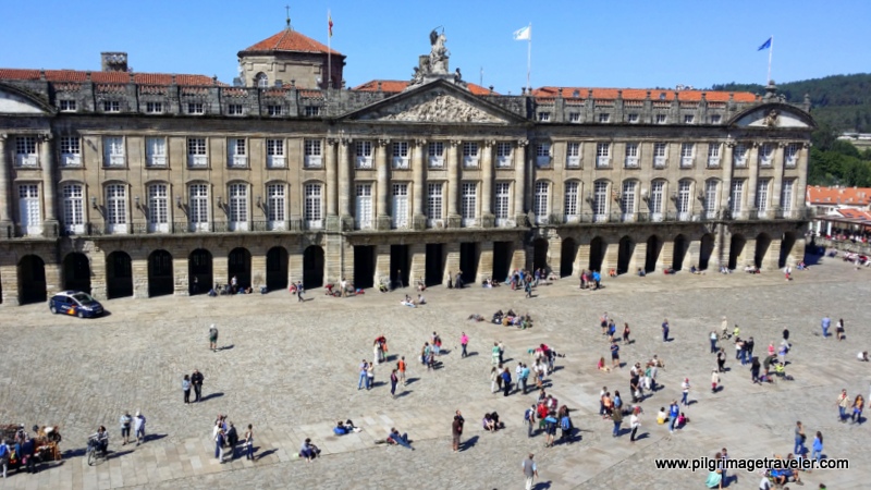 Obradoiro Square from 2nd Floor Balcony of the Cathedral of Santiago de Compostela, Spain