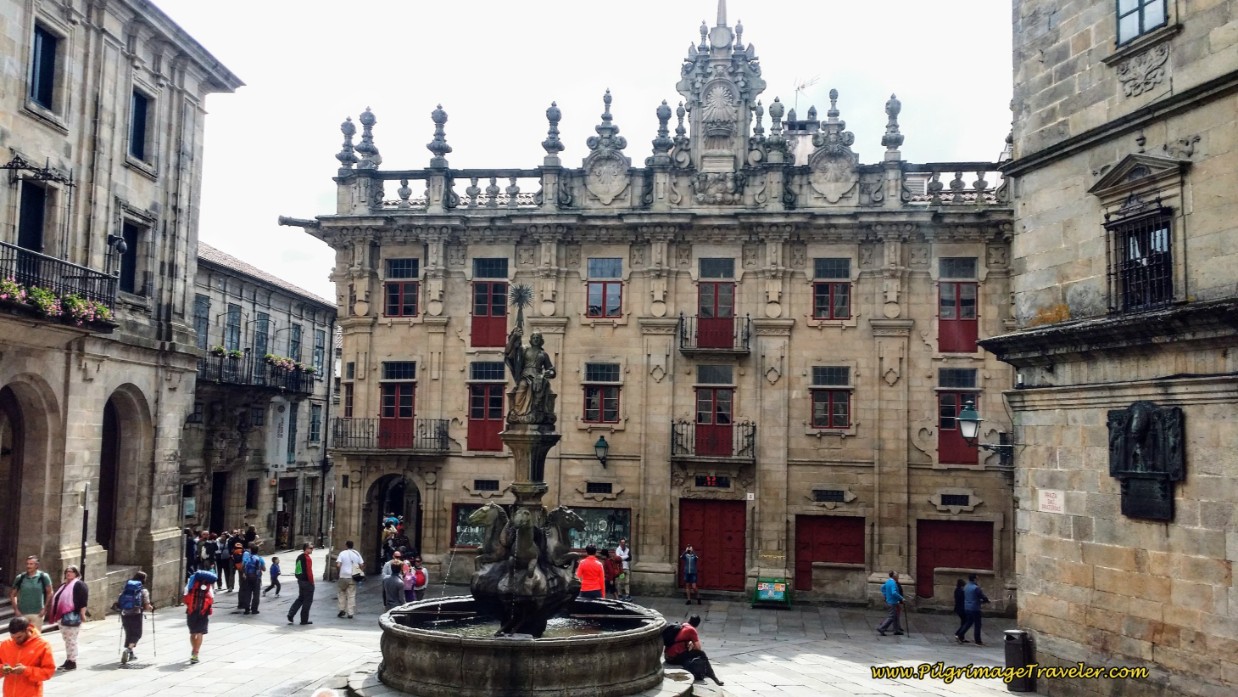 Plaza de Platerías View from the Cathedral Steps, Santiago de Compostela Plaza de Platerías View from the Cathedral Steps