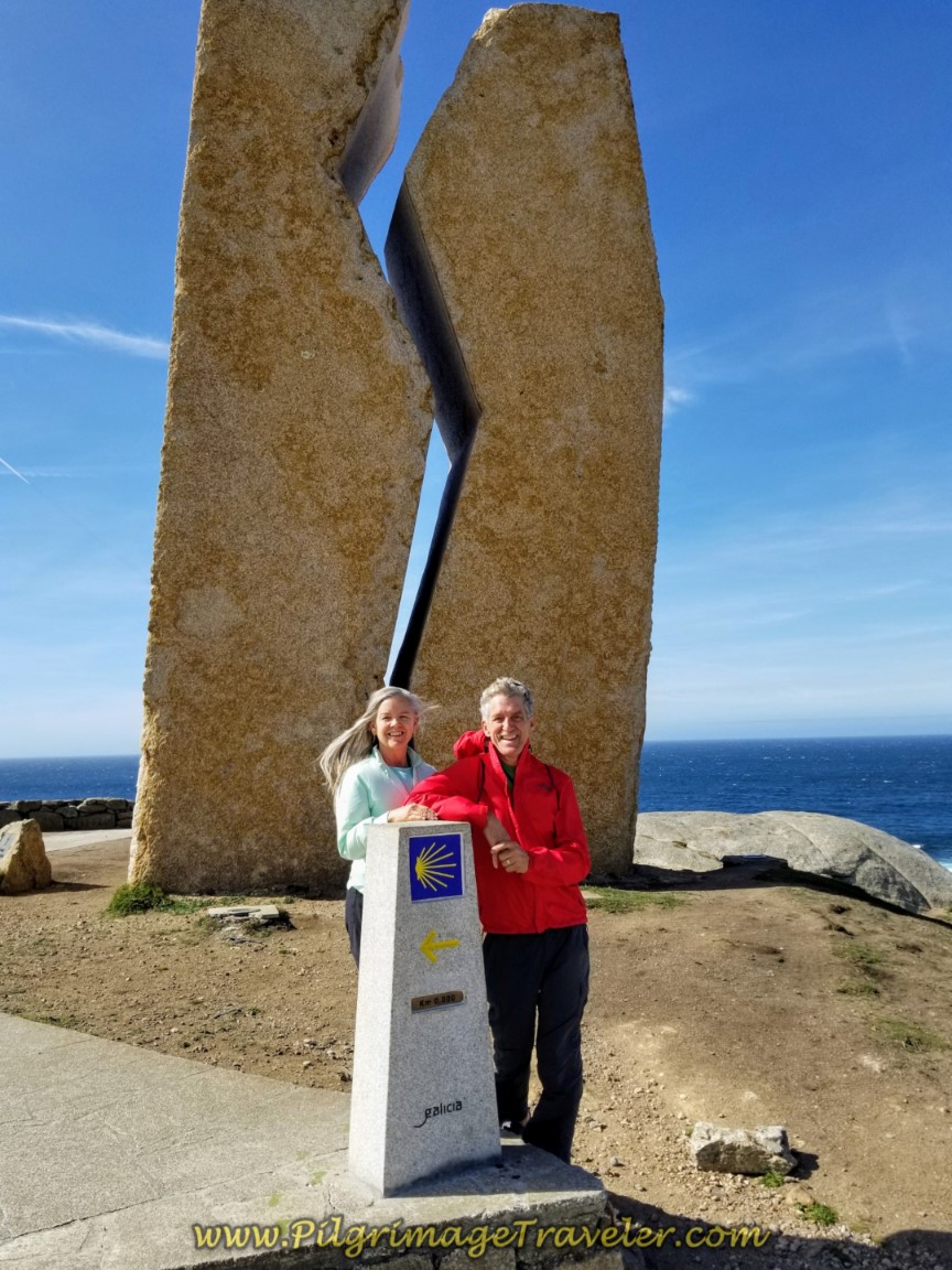 Rich and Elle at Prestige Monument and 0.0 Kilometer Marker