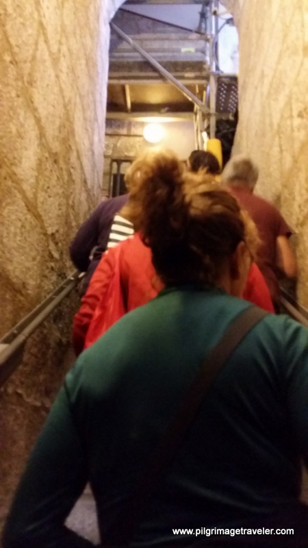 Narrow Stairway that Leads to the Roof Stairway Leading to Roof of the Cathedral of Santiago de Compostela, Spain