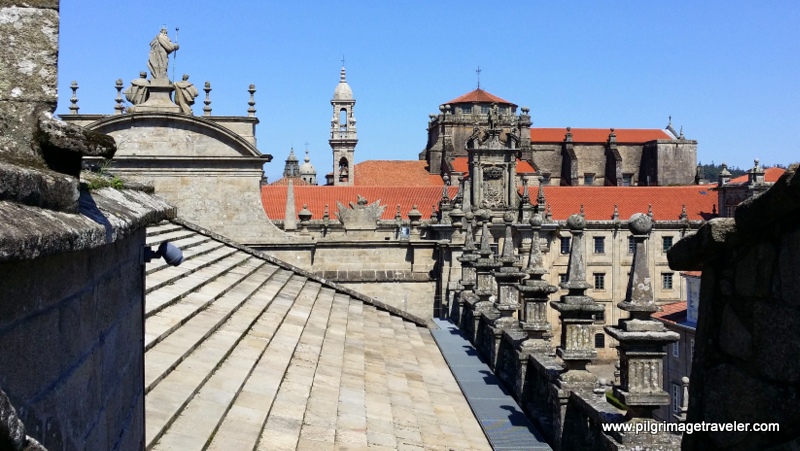 Northern rooftop view, Cathedral of Santiago de Compostela, Spain