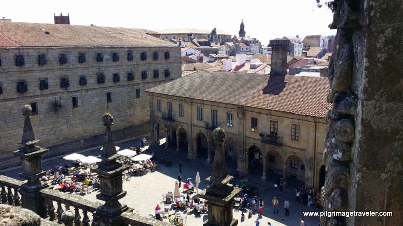 Birds Eye View of the Plaza de Quintana, Santiago de Compostela, Spain
