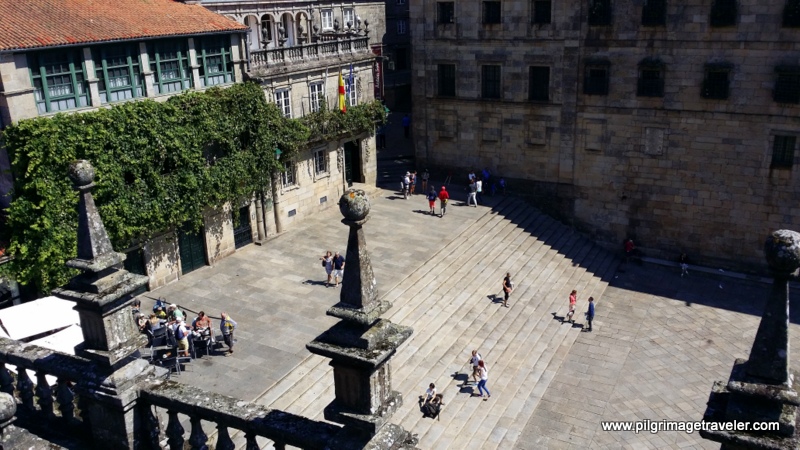 Birds Eye View of the Plaza de Quintana, Santiago de Compostela, Spain