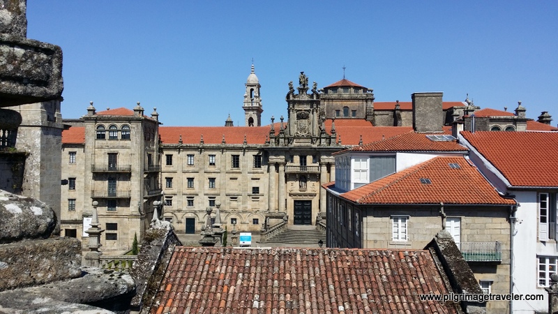 On the rooftop of the Cathedral of Santiago de Compostela, Spain