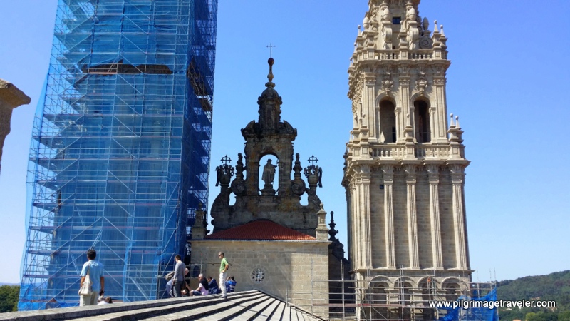 Behind the Western Façade, Rooftop of the Cathedral of Santiago de Compostela, Spain