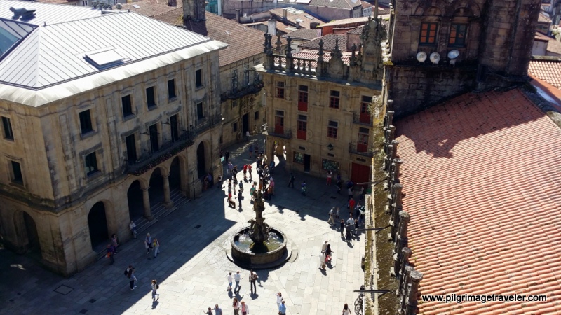 Bird's Eye View of the Plaza de Platerías, Santiago de Compostela, Spain