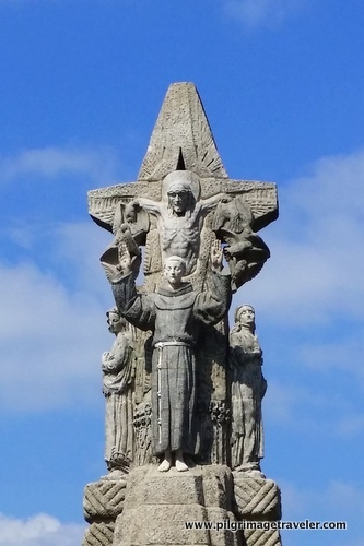 Statue of St. Francis of Assisi in Front of the San Francisco Cathedral, Santiago de Compostela